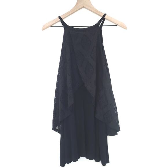 EUC Torrid Overlay Tiered Tank Top - 0X Plus Size - Picture 2 of 9